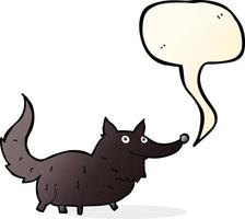 cartoon little dog with speech bubble vector