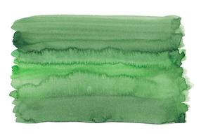 Abstract green watercolor spot on white background. Watercolour blot with space for text. Hand painted isolated illustration with copy space. photo