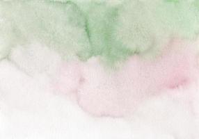 Watercolor pastel greenm pink and white ombre background texture. Neutral colors stains on paper, hand painted. photo