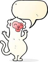 cartoon monkey with speech bubble vector