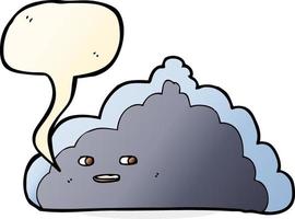 cartoon cloud with speech bubble vector