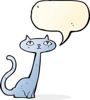 cartoon cat with speech bubble vector