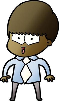 cartoon happy boy
