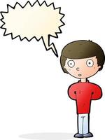 cartoon worried man with speech bubble vector