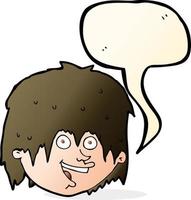 cartoon happy man with speech bubble vector