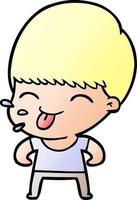 funny cartoon boy vector