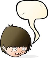 cartoon stressed face with speech bubble vector