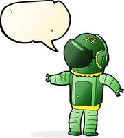 cartoon astronaut with speech bubble vector