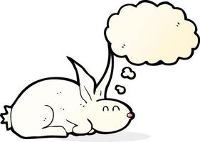 cartoon rabbit with speech bubble vector