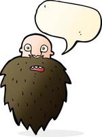 cartoon bearded man with speech bubble vector