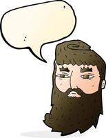 cartoon bearded man with speech bubble vector