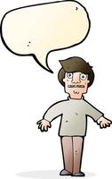 cartoon shocked man with speech bubble vector