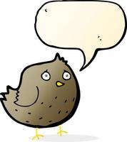 cartoon bird with speech bubble vector