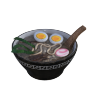 renderização em 3d de comida japonesa png