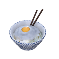 renderizado 3d de comida japonesa png