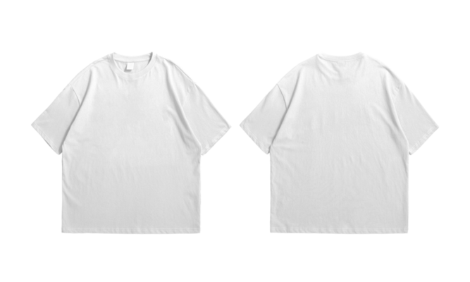 Oversize white t-shirt front and back transparent 12316027