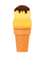 ice cream cone in flat style png