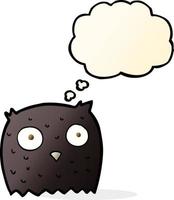 cartoon owl with thought bubble vector