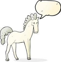 cartoon horse with speech bubble vector