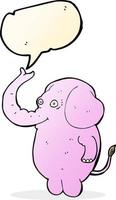 cartoon funny elephant with speech bubble vector