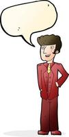 cartoon upperclass man with speech bubble vector