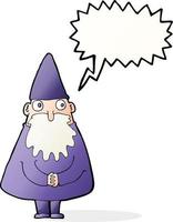 cartoon wizard with speech bubble vector