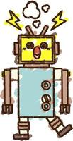 Robot Chalk Drawing vector