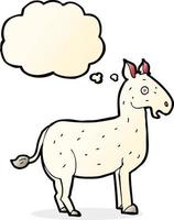 cartoon mule with thought bubble vector