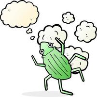 cartoon bug with thought bubble vector