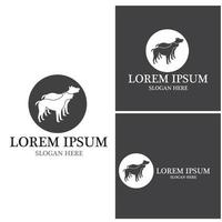 Dog silhouette logo vector template