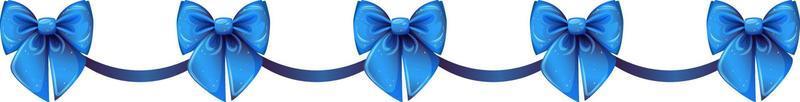 Frame with blue bows isolated vector