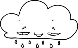 nube de lluvia de dibujos animados vector