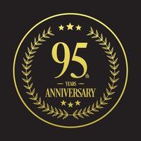 Luxury 95th Anniversary Logo illustration vector.Free vector illustration