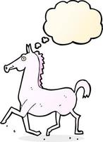 cartoon horse with thought bubble vector