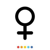 Female symbol, Icon, Vector, Illustration. vector