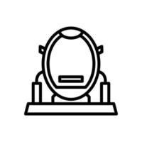 VR Machine outline icon, Virtual Reality Simulator icon. vector