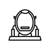 VR Machine outline icon, Virtual Reality Simulator icon. vector