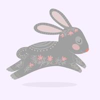 Chinese New Year 2023, the year of the rabbit. vector