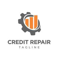 Credit Repair And Business Finance Logo Designs Template Isolated Background vector