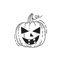 dibujado a mano calabaza de halloween vector