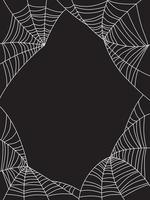 The background is black with a white web vector