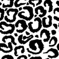 Leopard Skin Black And White Seamless Pattern vector