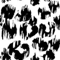 Leopard Skin Black And White Seamless Pattern vector