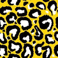 patrón sin costuras de piel de leopardo amarillo. vector