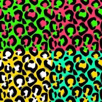 Leopard Skin Colorful Seamless Pattern. vector