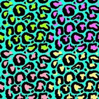 Leopard Skin Artwork Imitation Colorful Print. vector