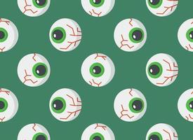 Seamless pattern with scary eyes. Halloween texture in cartoon style. vector