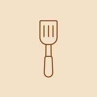 Spatula icon line outline style vector