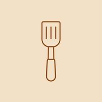 Spatula icon line outline style vector