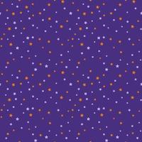 Halloween seamless pattern with stars. Beautiful vector background for Halloween design decoration. Cute art elements on a purple background.